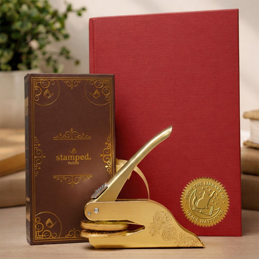 Custom Book Embosser | Personalized Library Stamp – Stamped Pages