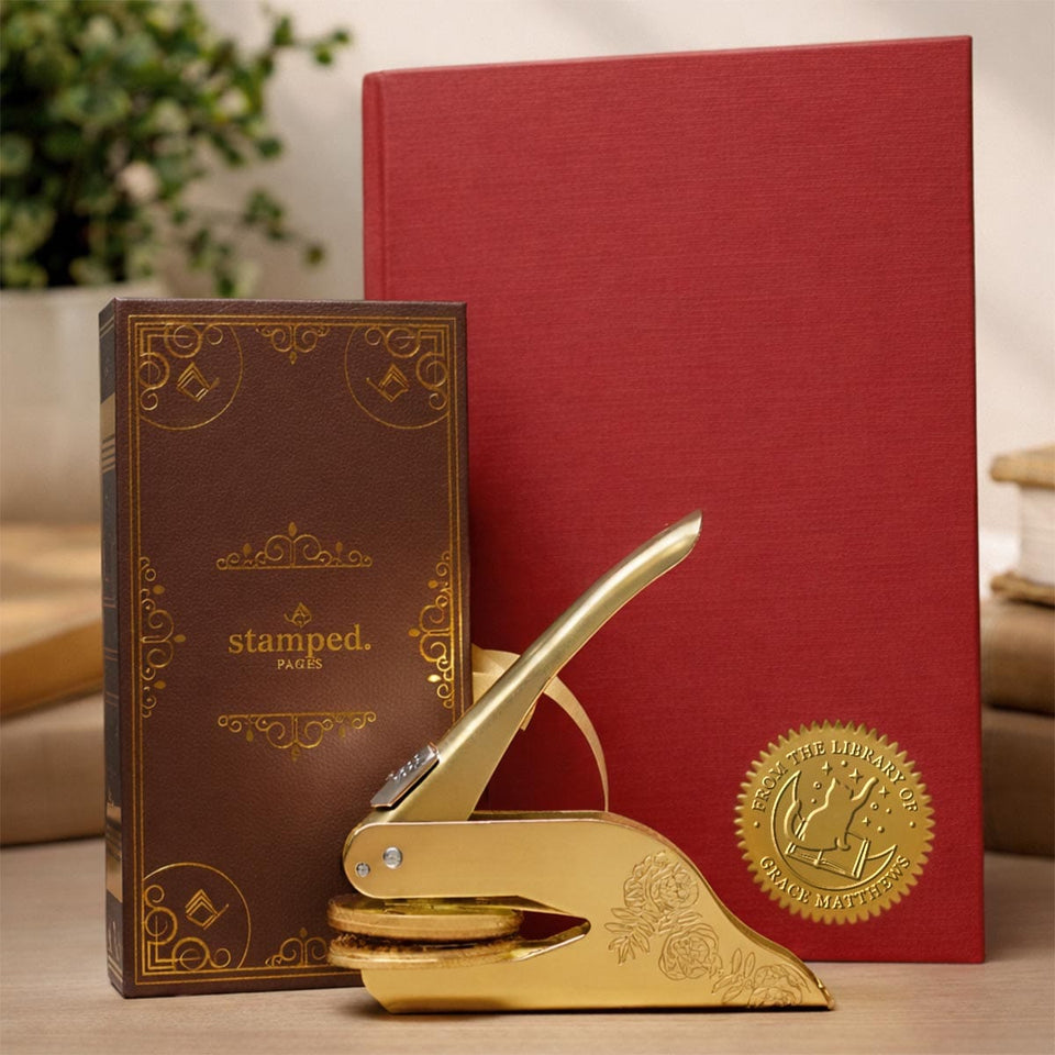 Custom Book Embosser | Personalized Library Stamp – Stamped Pages