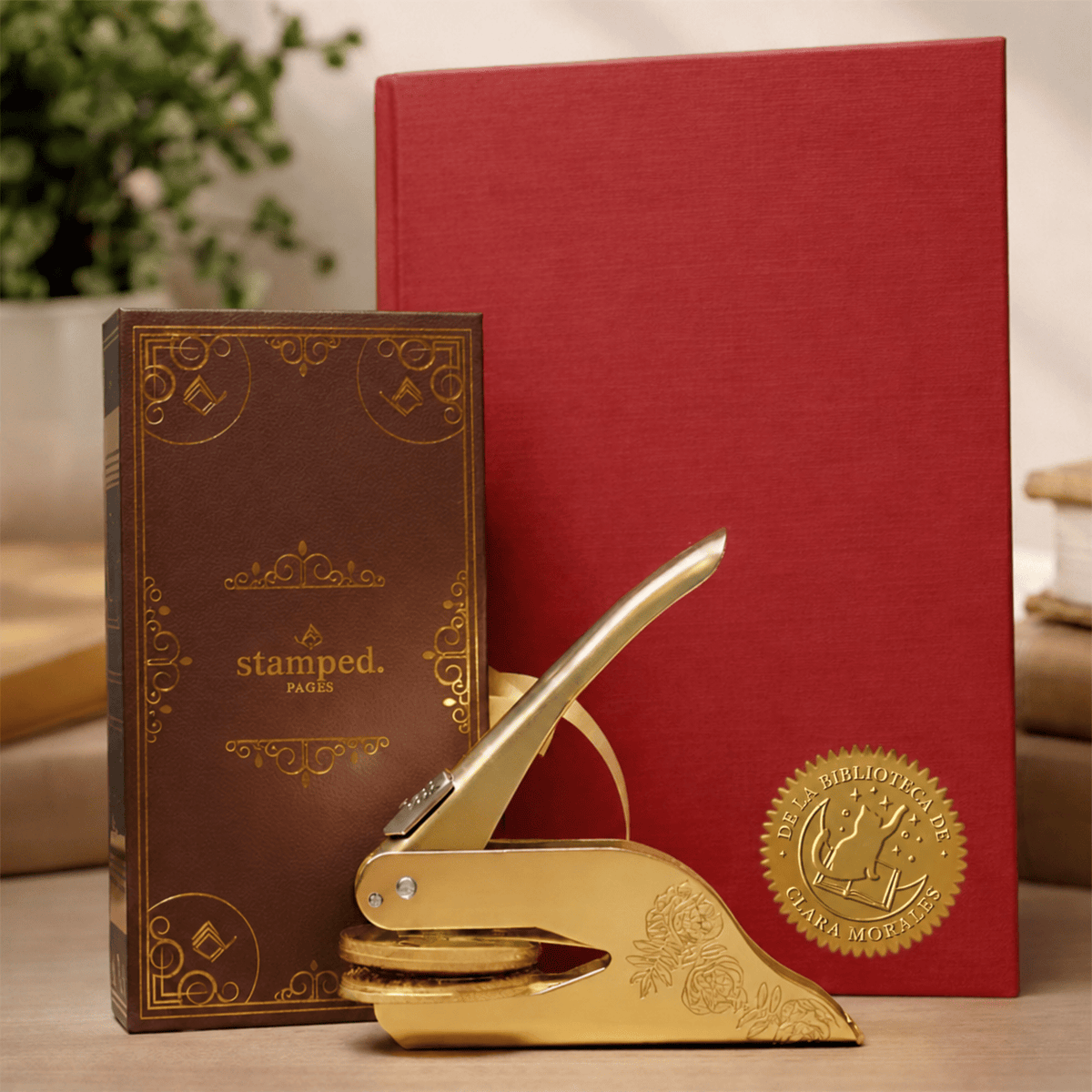 Sello seco personalizado para libros – relieve