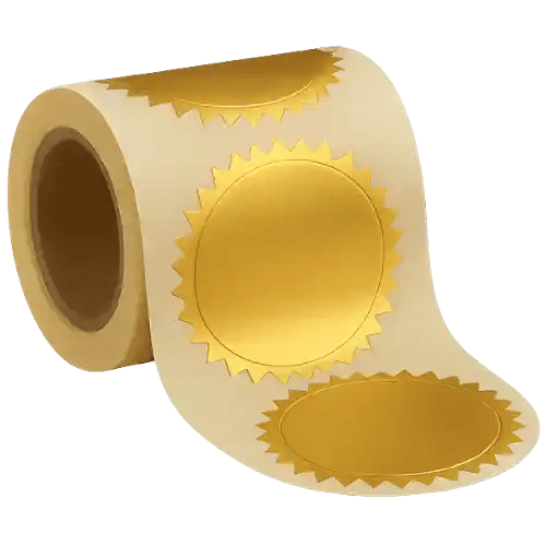 50 Golden Stickers - Stamped Pages