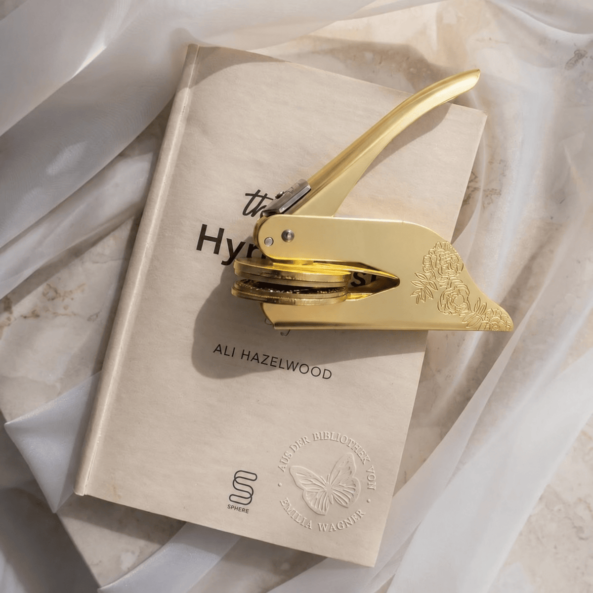 Personalisierter Buchprägestempel – Prägung